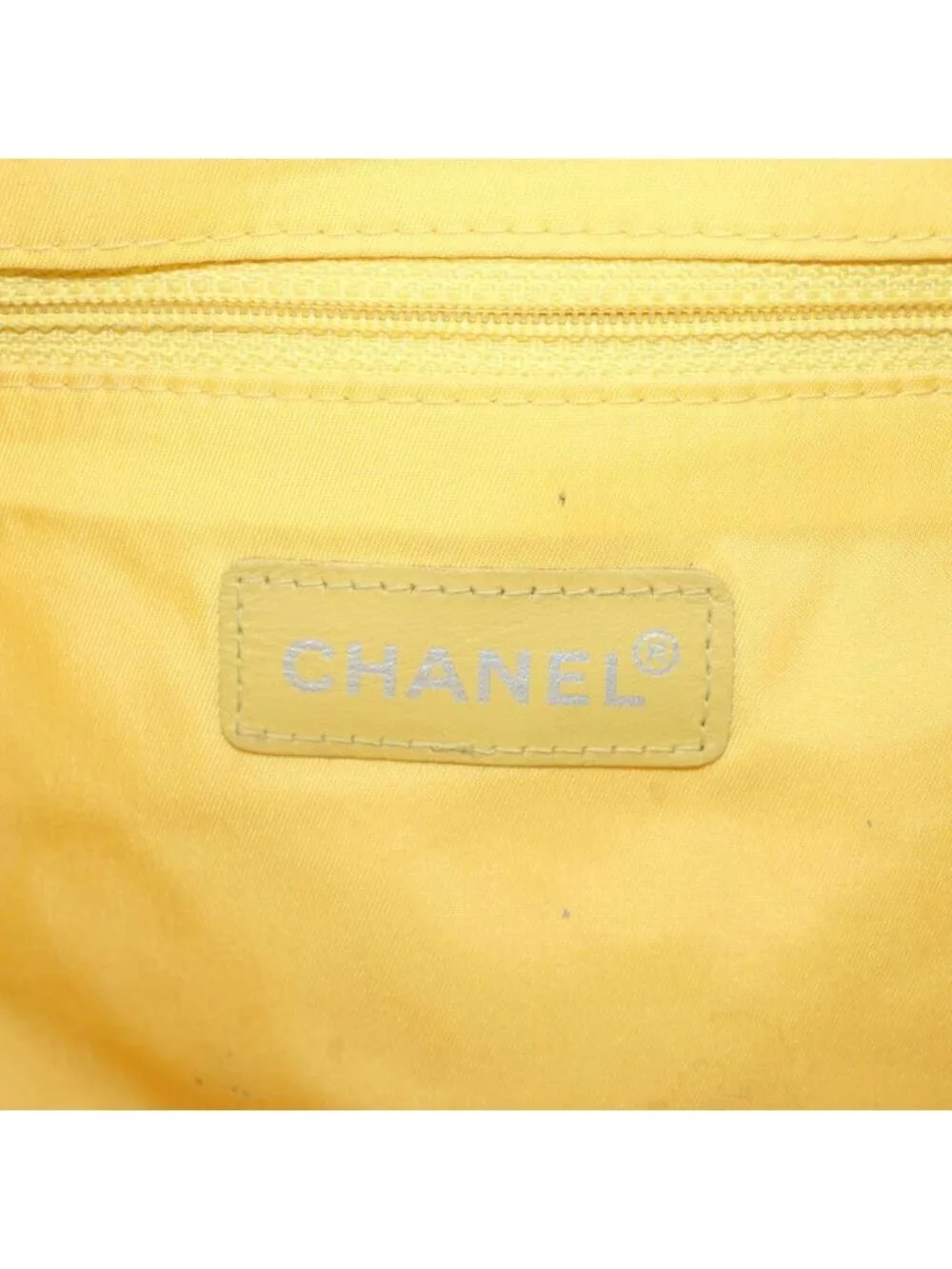 Chanel New Travel Line CC Logo Tote Yellow